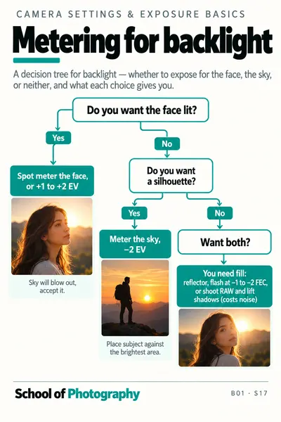 Metering for backlight cheat sheet
