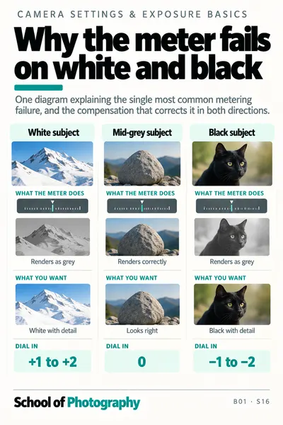 Why the meter fails on white and black cheat sheet