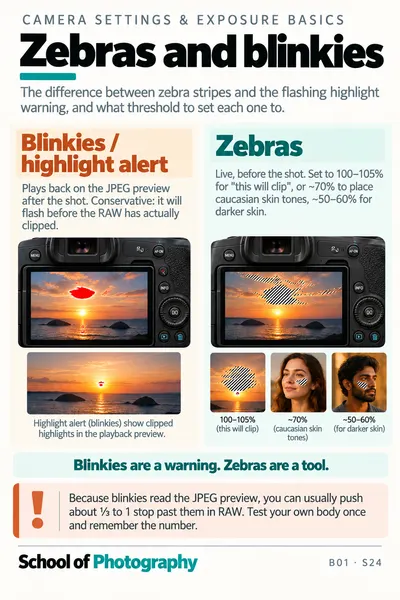 Zebras and blinkies cheat sheet