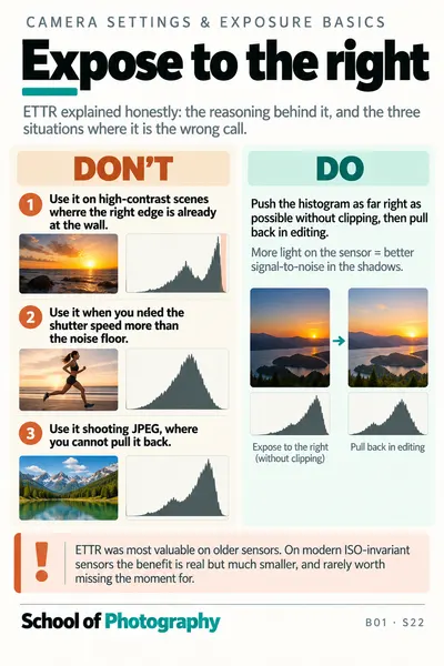 Expose to the right cheat sheet