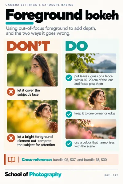 Foreground bokeh cheat sheet