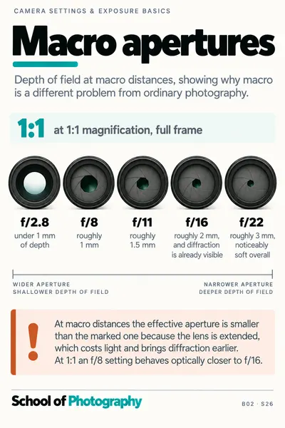 Macro apertures cheat sheet