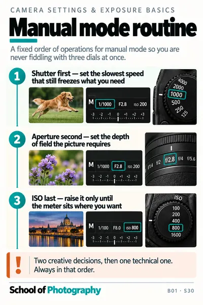 Manual mode routine cheat sheet