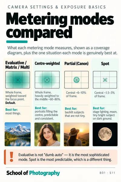 Metering modes compared cheat sheet