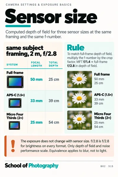 Sensor size cheat sheet