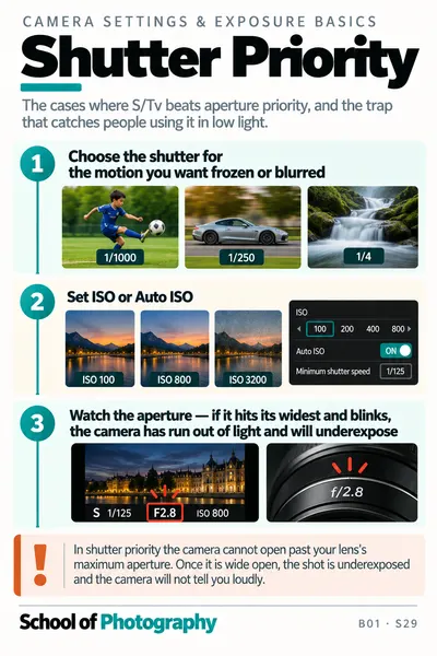 Shutter Priority (S/Tv) cheat sheet