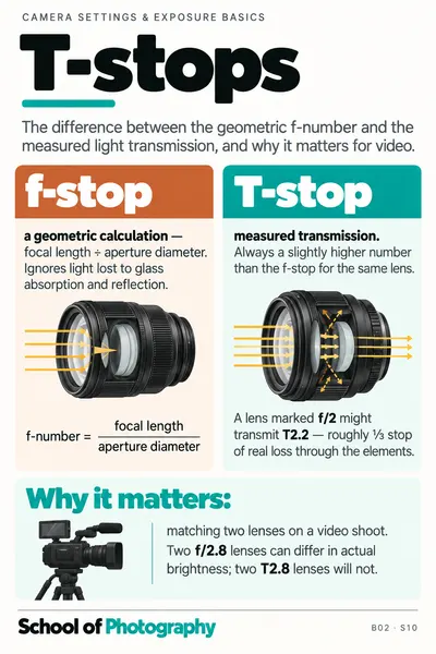 T-stops cheat sheet