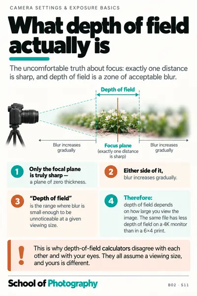 What depth of field actually is cheat sheet