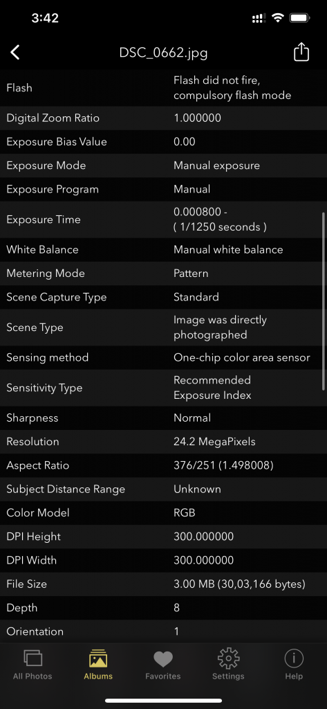 understanding EXIF metadata