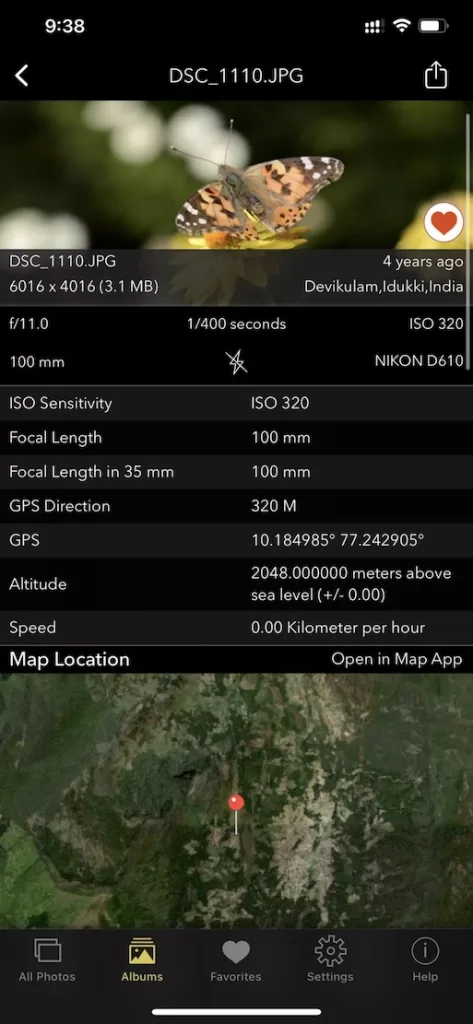 EXIF Metadata Viewer with location map view