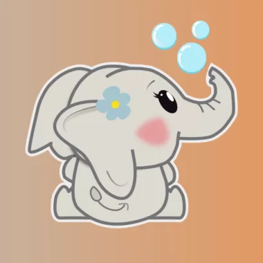 Kiana Cute Elephant Sticker App