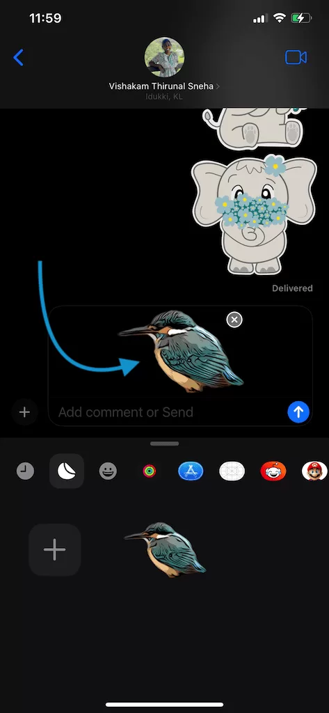 Sending custom Stickers on iMessage App