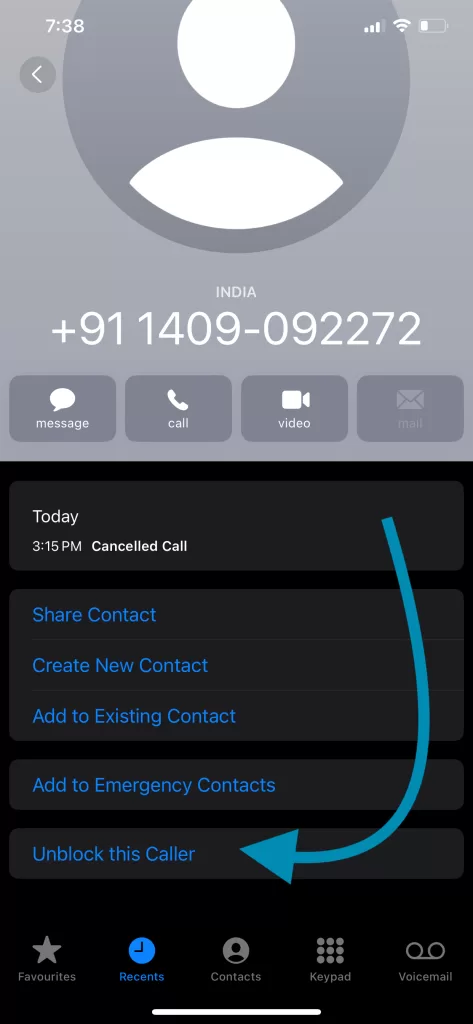 Unblock Phone number