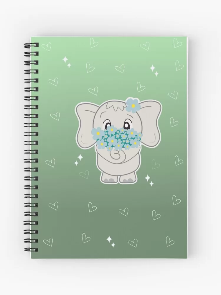 Baby Elephant Themed spiral notebook