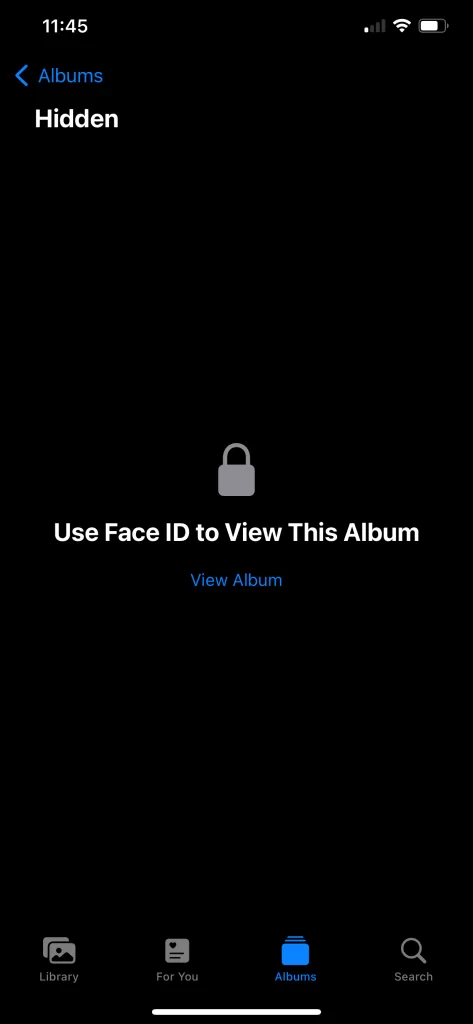 Use Face ID to View the Album iPhone