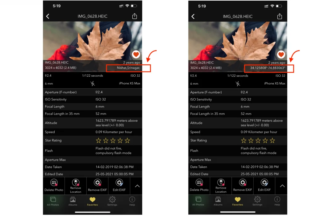 EXIF Metadata and Image Copyright: Protecting Your Visual Creations 3 EXIF VIEWER iOS APP SHOWING LocationName LocationCoordinates 1024x701 1
