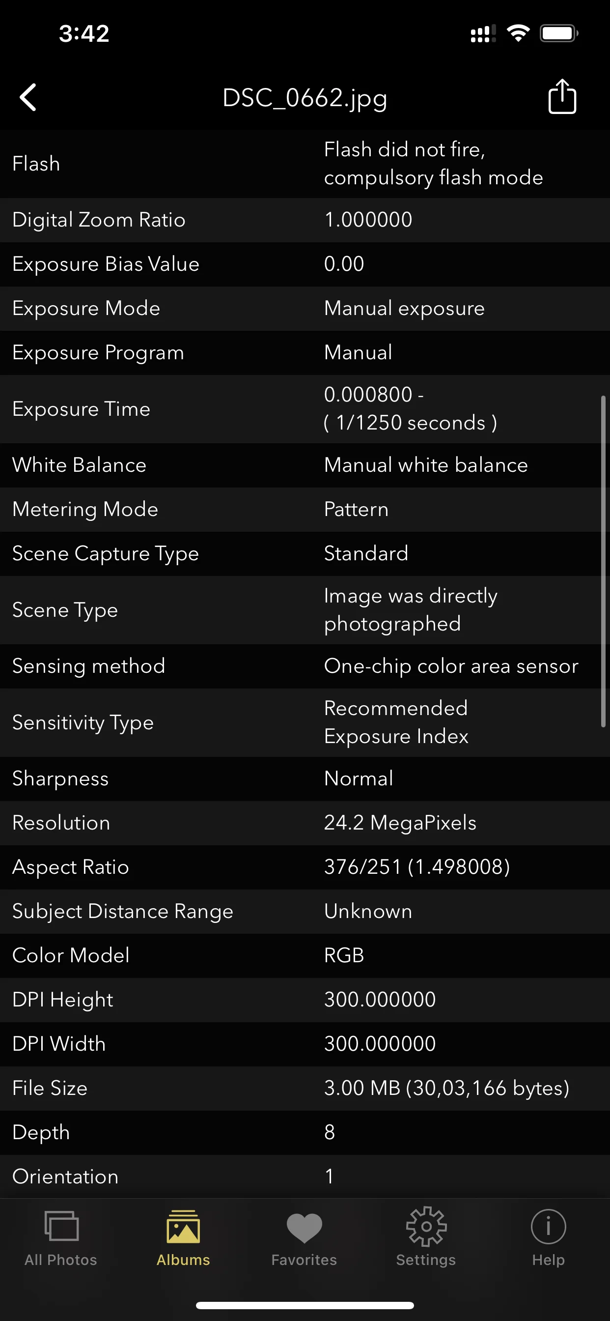 understanding EXIF metadata