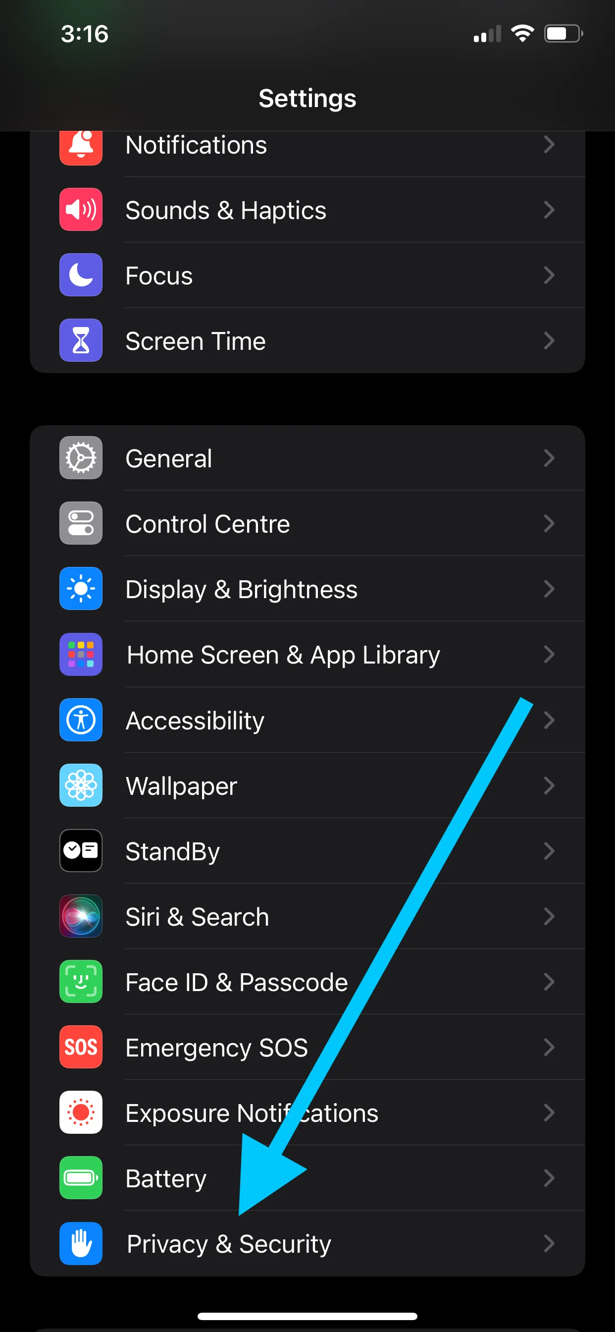 1 iOS Settings Privacy