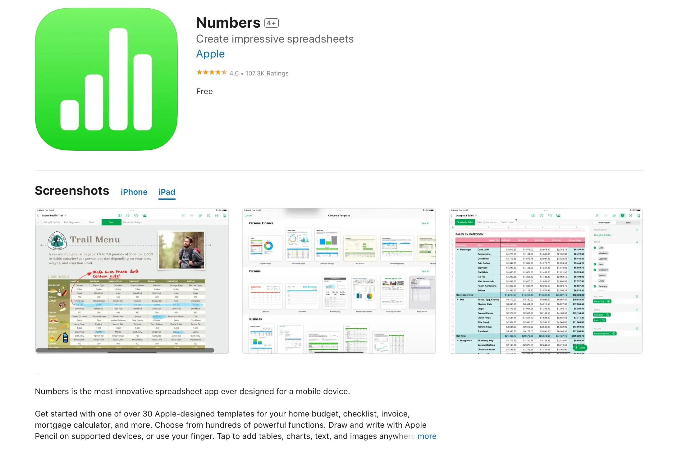 Unlock the Power of Spreadsheets: A Comprehensive Review of the Numbers App for iPad 1 Numbers App Appstore for iPad