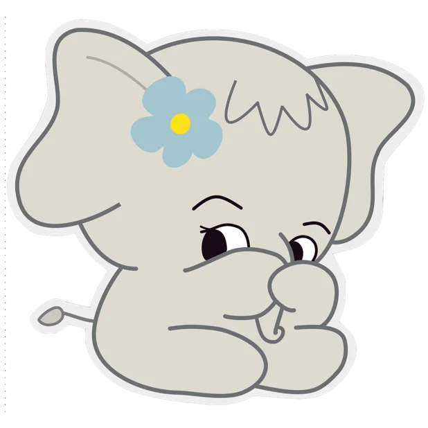 Shy Kiana cute baby elephant